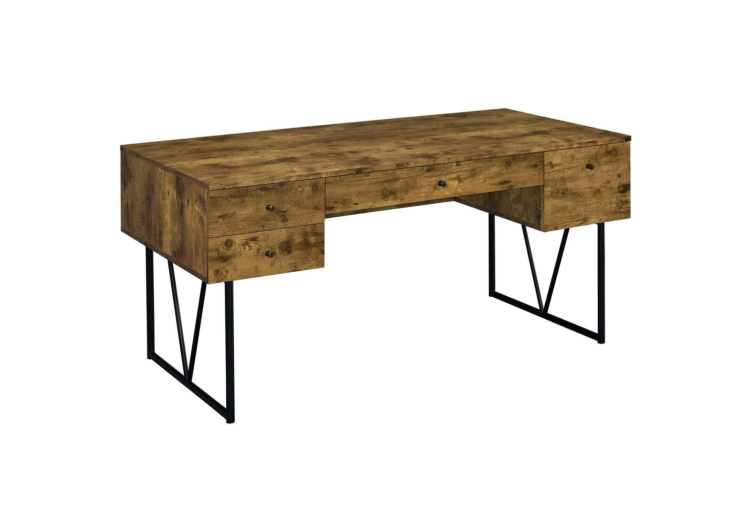 Analiese 63-inch 4-drawer Writing Desk Rustic Nutmeg