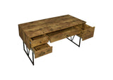 800999 Analiese 63-inch 4-drawer Writing Desk Rustic Nutmeg
