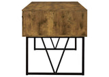 800999 Analiese 63-inch 4-drawer Writing Desk Rustic Nutmeg