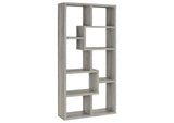 801137 Theo 71-inch 6-shelf Bookshelf Grey Driftwood