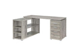 801516 Yvette 60-inch 3-drawer L-Shape Computer Desk Grey Driftwood