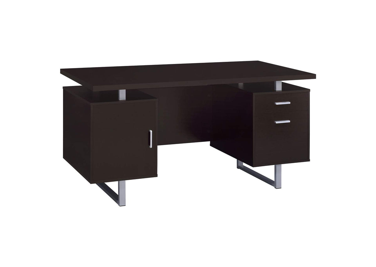 Lawtey 60-inch 2-drawer Office Computer Desk Cappuccino