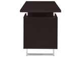 801521 Lawtey 60-inch 2-drawer Office Computer Desk Cappuccino