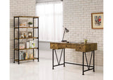 Analiese 2-piece Computer Desk Bookcase Set Rustic Nutmeg
