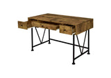 801541 Analiese 47-inch 3-drawer Writing Desk Rustic Nutmeg