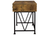801541 Analiese 47-inch 3-drawer Writing Desk Rustic Nutmeg