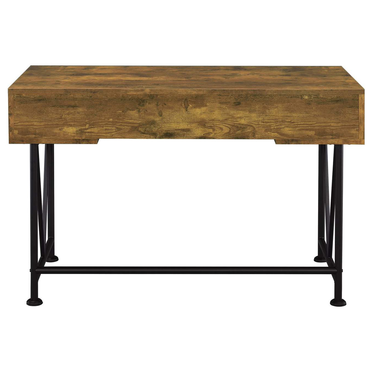 801541 Analiese 47-inch 3-drawer Writing Desk Rustic Nutmeg