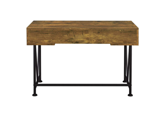 801541 Analiese 47-inch 3-drawer Writing Desk Rustic Nutmeg