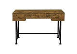 801541 Analiese 47-inch 3-drawer Writing Desk Rustic Nutmeg