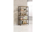 801542 Analiese 63-inch 4-shelf Bookshelf Rustic Nutmeg