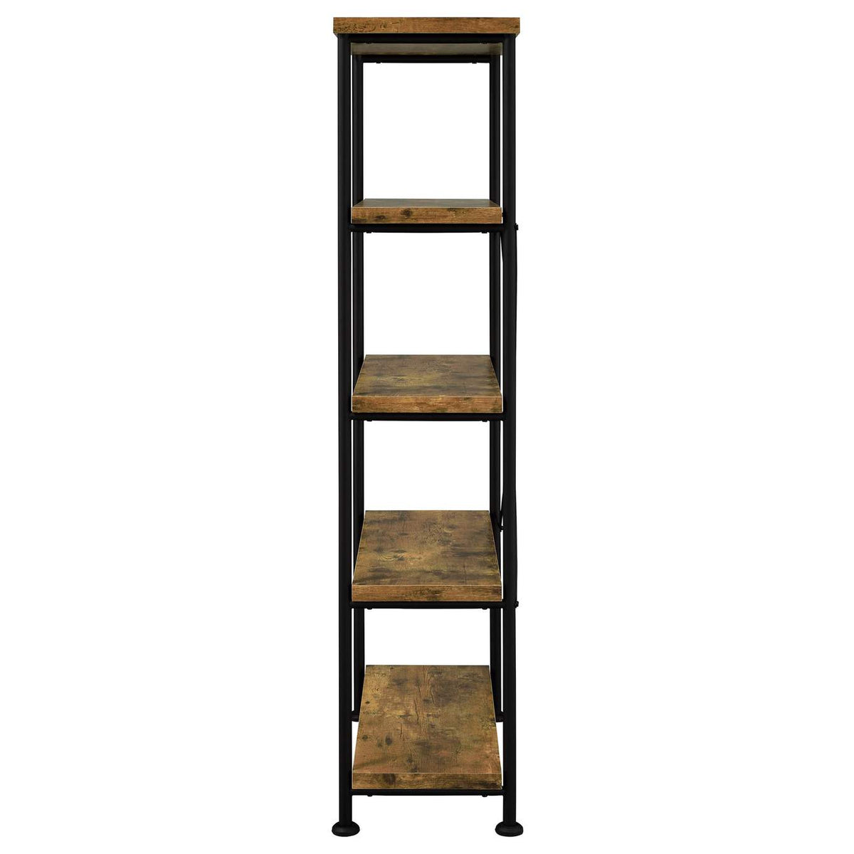 801542 Analiese 63-inch 4-shelf Bookshelf Rustic Nutmeg