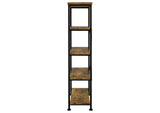 801542 Analiese 63-inch 4-shelf Bookshelf Rustic Nutmeg