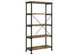 801542 Analiese 63-inch 4-shelf Bookshelf Rustic Nutmeg