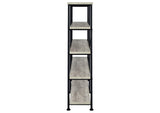 801544 Analiese 63-inch 4-shelf Double Bookshelf Grey Driftwood
