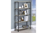 801546 Analiese 63-inch 4-shelf Bookshelf Grey Driftwood