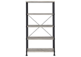801546 Analiese 63-inch 4-shelf Bookshelf Grey Driftwood