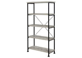 801546 Analiese 63-inch 4-shelf Bookshelf Grey Driftwood