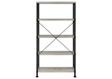 801546 Analiese 63-inch 4-shelf Bookshelf Grey Driftwood