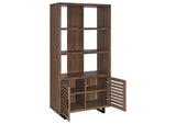801863 Maddox 71-inch 3-shelf Cabinet Bookcase Walnut
