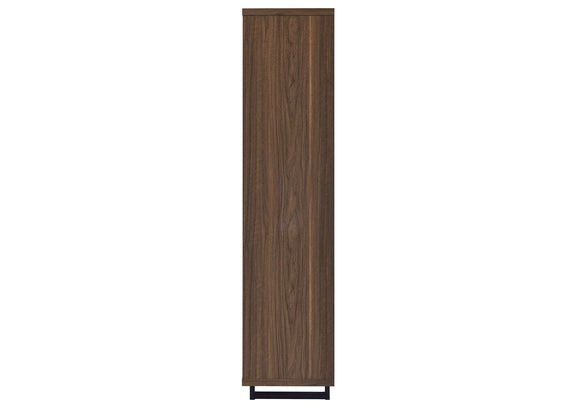 801863 Maddox 71-inch 3-shelf Cabinet Bookcase Walnut
