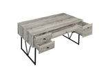 801999 Analiese 63-inch 4-drawer Writing Desk Grey Driftwood