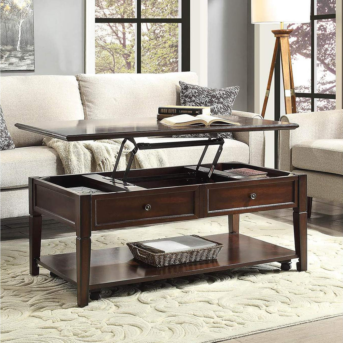 80254 Malachi Coffee Table with Lift Top