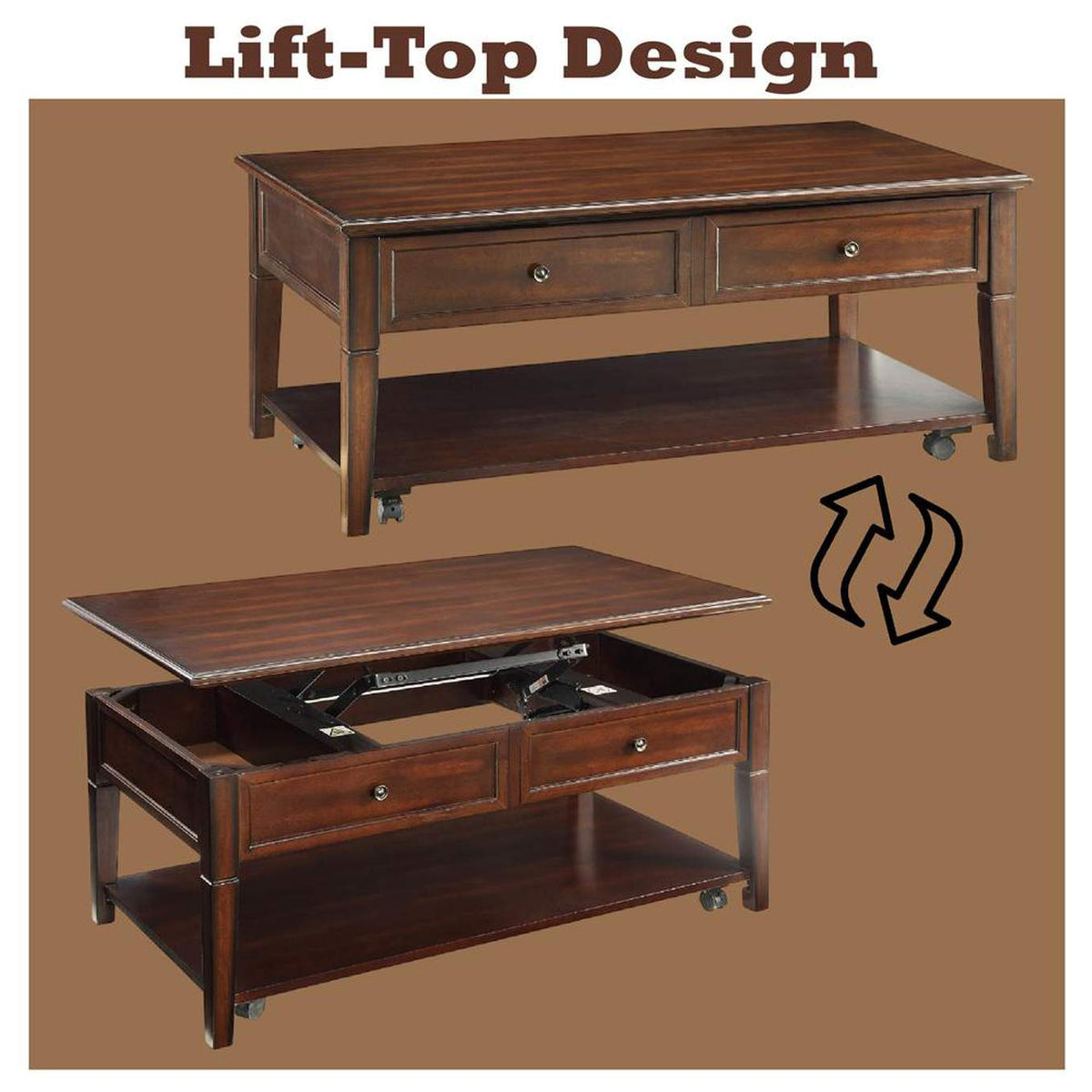 80254 Malachi Coffee Table with Lift Top