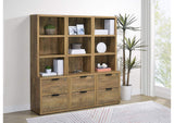 802693-S3 Westpark 3-piece Wall Unit Bookcase Set with USB Mango