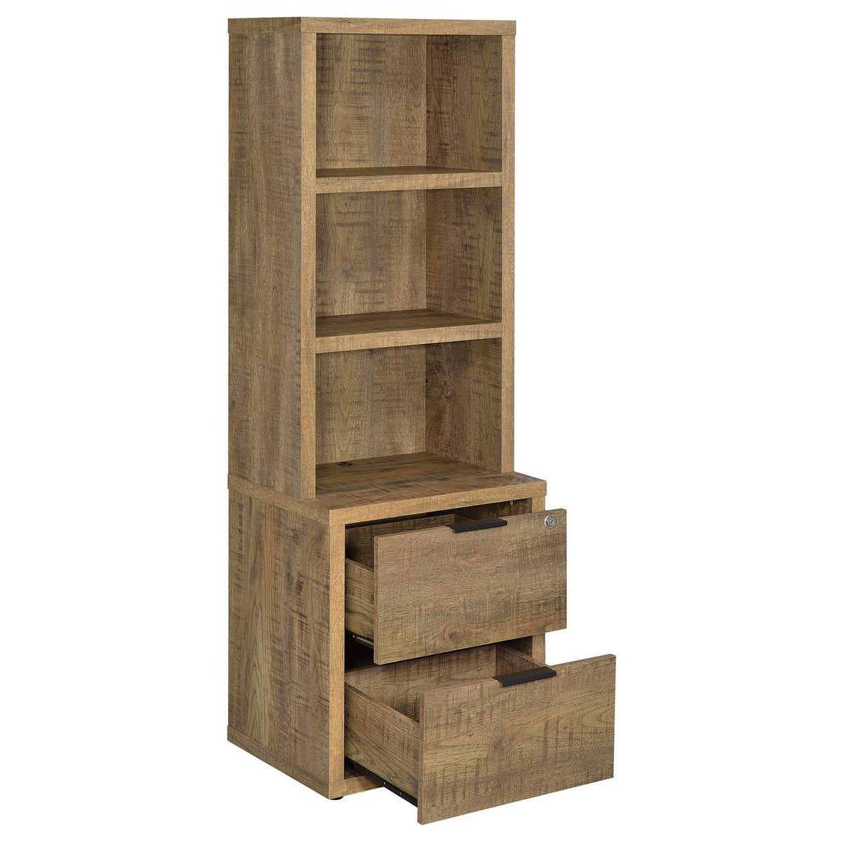 802693-S3 Westpark 3-piece Wall Unit Bookcase Set with USB Mango