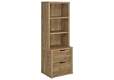 802693 Westpark 3-shelf Bookcase USB and Lockable Drawer Mango