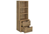 802693 Westpark 3-shelf Bookcase USB and Lockable Drawer Mango