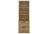 802693 Westpark 3-shelf Bookcase USB and Lockable Drawer Mango