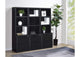 802703-S3 Westpark 3-piece Wall Unit Bookcase Set with USB Black