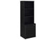 802703 Westpark 3-shelf Bookcase USB and Lockable Drawer Black