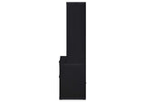 802703 Westpark 3-shelf Bookcase USB and Lockable Drawer Black