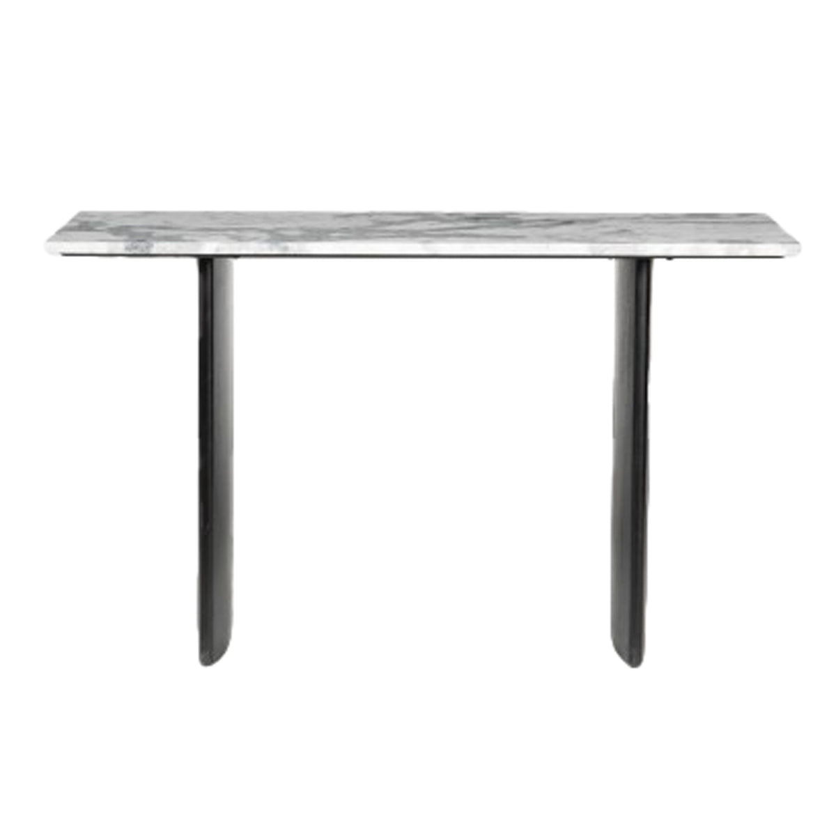 Macklain Gray Marble Console Table - Black / Gray