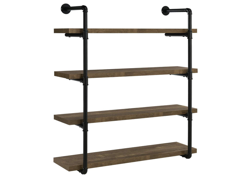 804417 Elmcrest 39-inch 4-shelf Wall Bookshelf Rustic Oak
