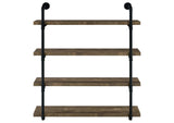 804417 Elmcrest 39-inch 4-shelf Wall Bookshelf Rustic Oak