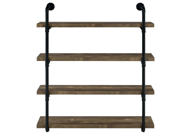 804417 Elmcrest 39-inch 4-shelf Wall Bookshelf Rustic Oak