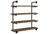 804417 Elmcrest 39-inch 4-shelf Wall Bookshelf Rustic Oak