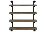804417 Elmcrest 39-inch 4-shelf Wall Bookshelf Rustic Oak