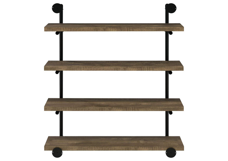 804417 Elmcrest 39-inch 4-shelf Wall Bookshelf Rustic Oak