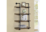 804426 Elmcrest 24-inch 4-shelf Wall Bookshelf Rustic Oak
