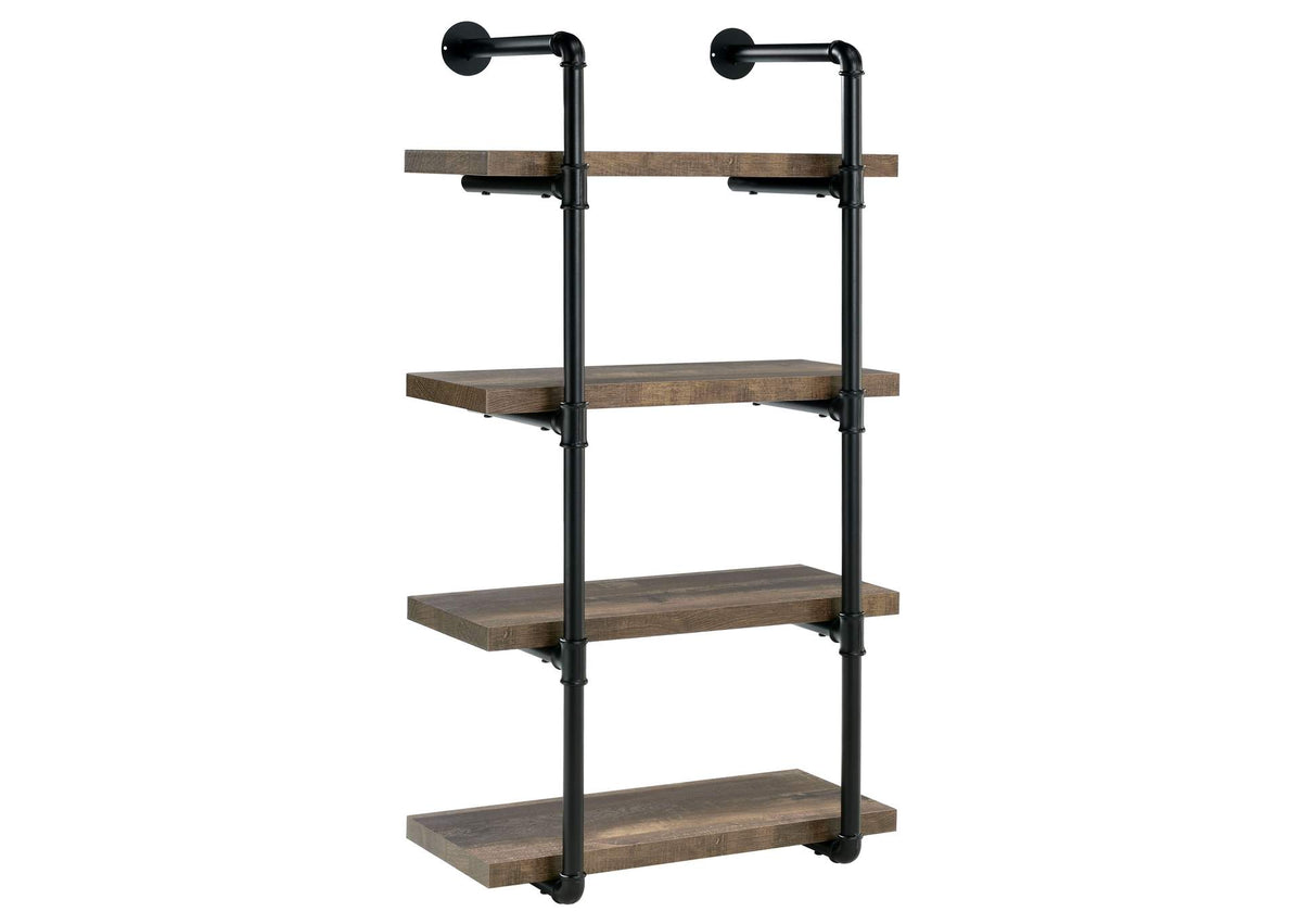 Elmcrest 24-inch 4-shelf Wall Bookshelf Rustic Oak