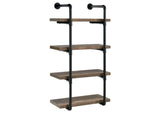 Elmcrest 24-inch 4-shelf Wall Bookshelf Rustic Oak