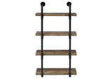804426 Elmcrest 24-inch 4-shelf Wall Bookshelf Rustic Oak