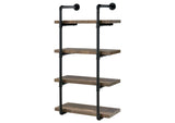 804426 Elmcrest 24-inch 4-shelf Wall Bookshelf Rustic Oak