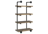 804426 Elmcrest 24-inch 4-shelf Wall Bookshelf Rustic Oak