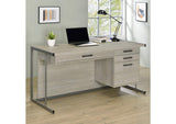 805881 Loomis 60-inch 4-drawer Computer Desk Whitewashed Grey