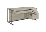 805881 Loomis 60-inch 4-drawer Computer Desk Whitewashed Grey